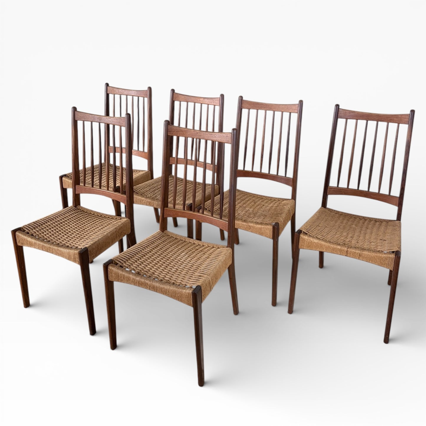 Set of 6 Danish Dining Chairs by Arne Hovmand-Olsen – Model MK200
