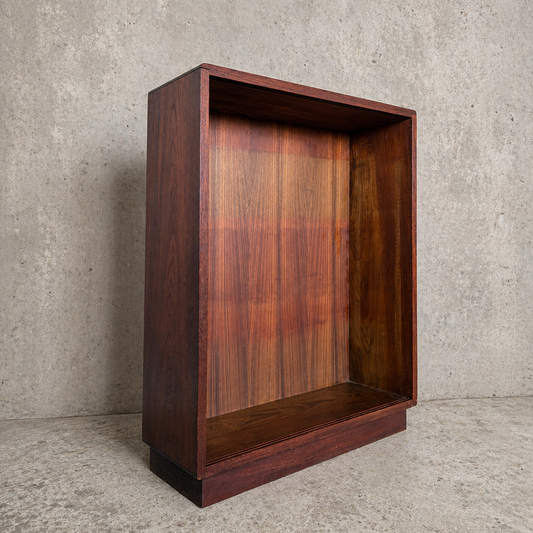 Mid Century Teak Open Bookcase / Display Cabinet – Handmade
