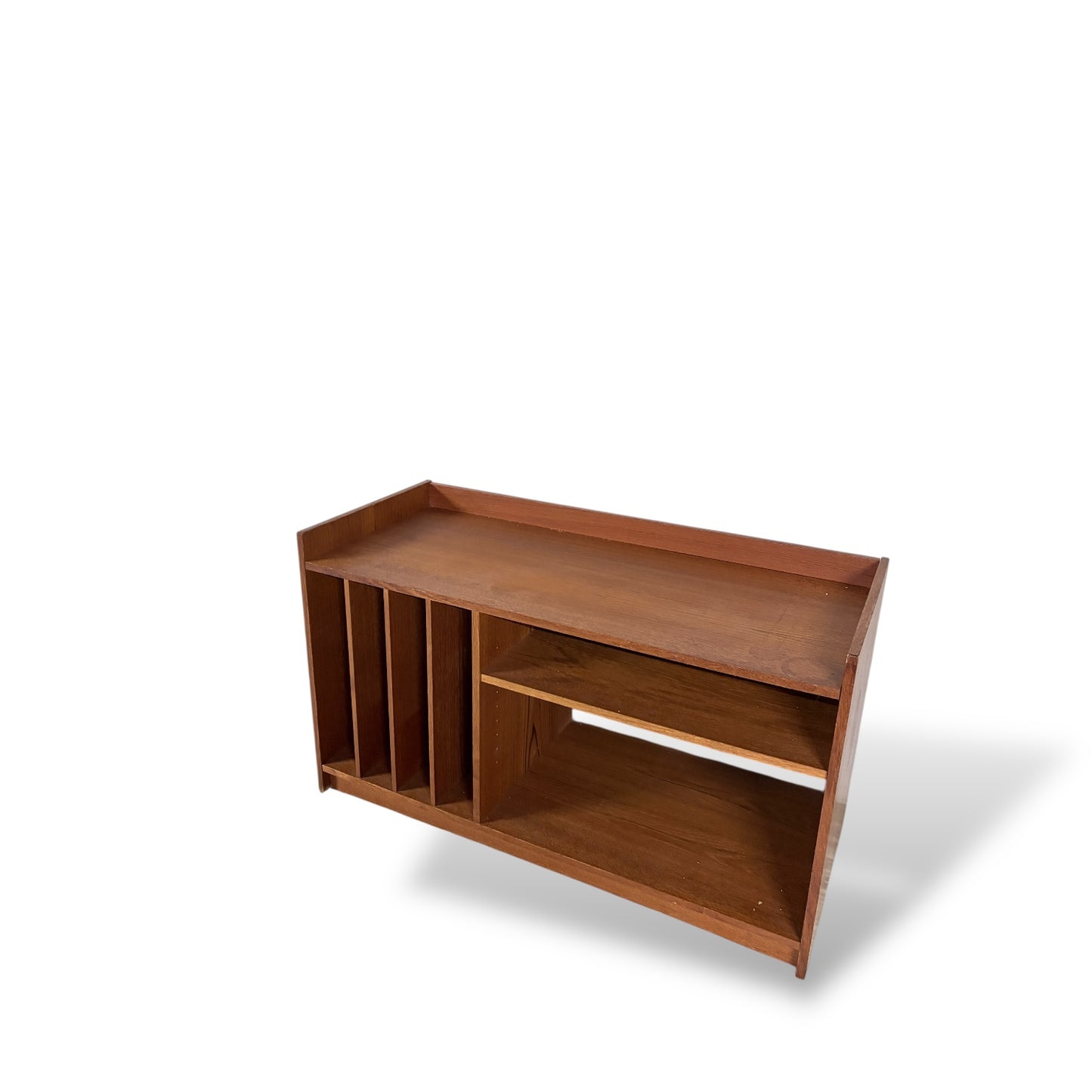 Mid Century Danish Teak Media and Vinyl Record Cabinet Unit
