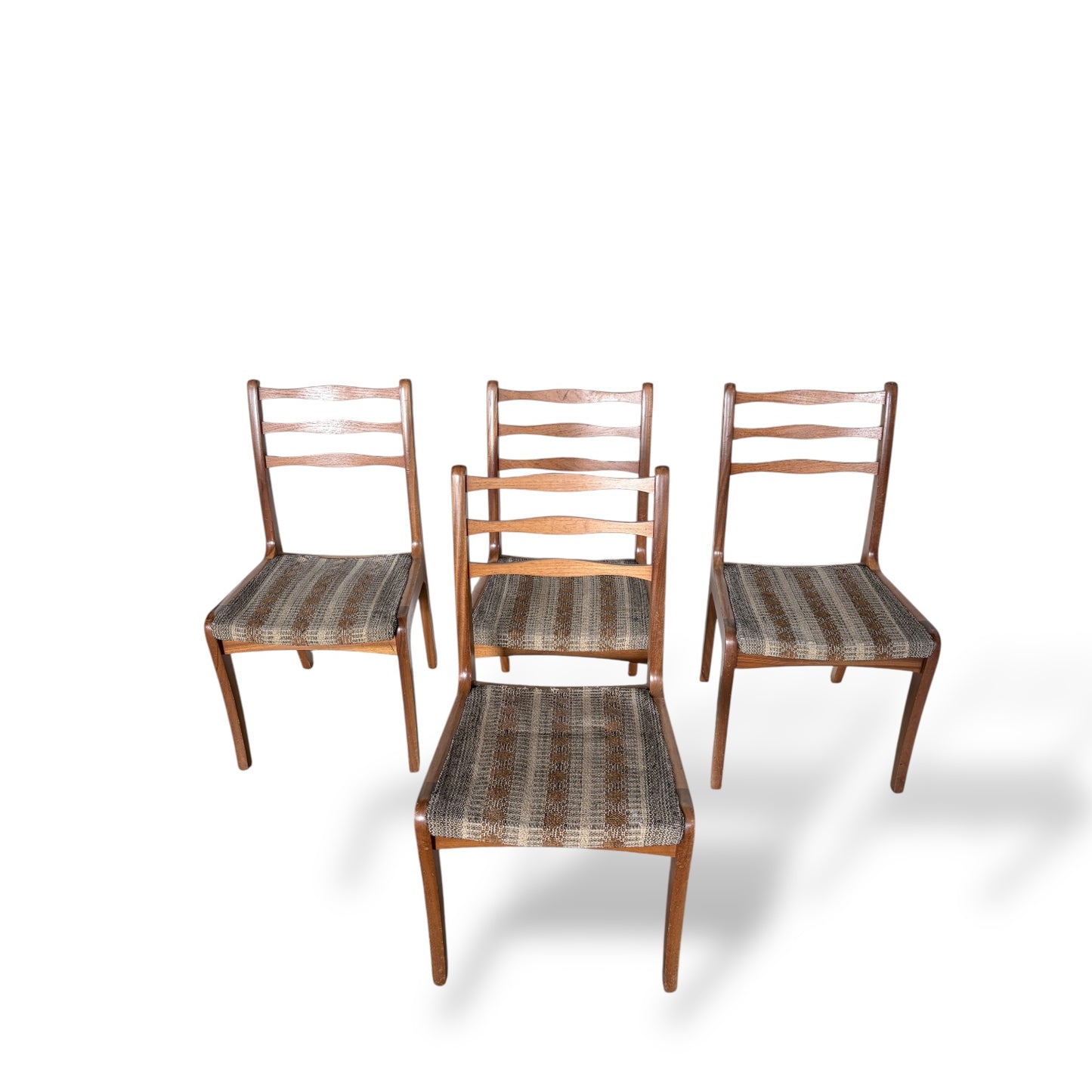 Vintage Nathan Set of Four Teak Dining Chairs — view 3