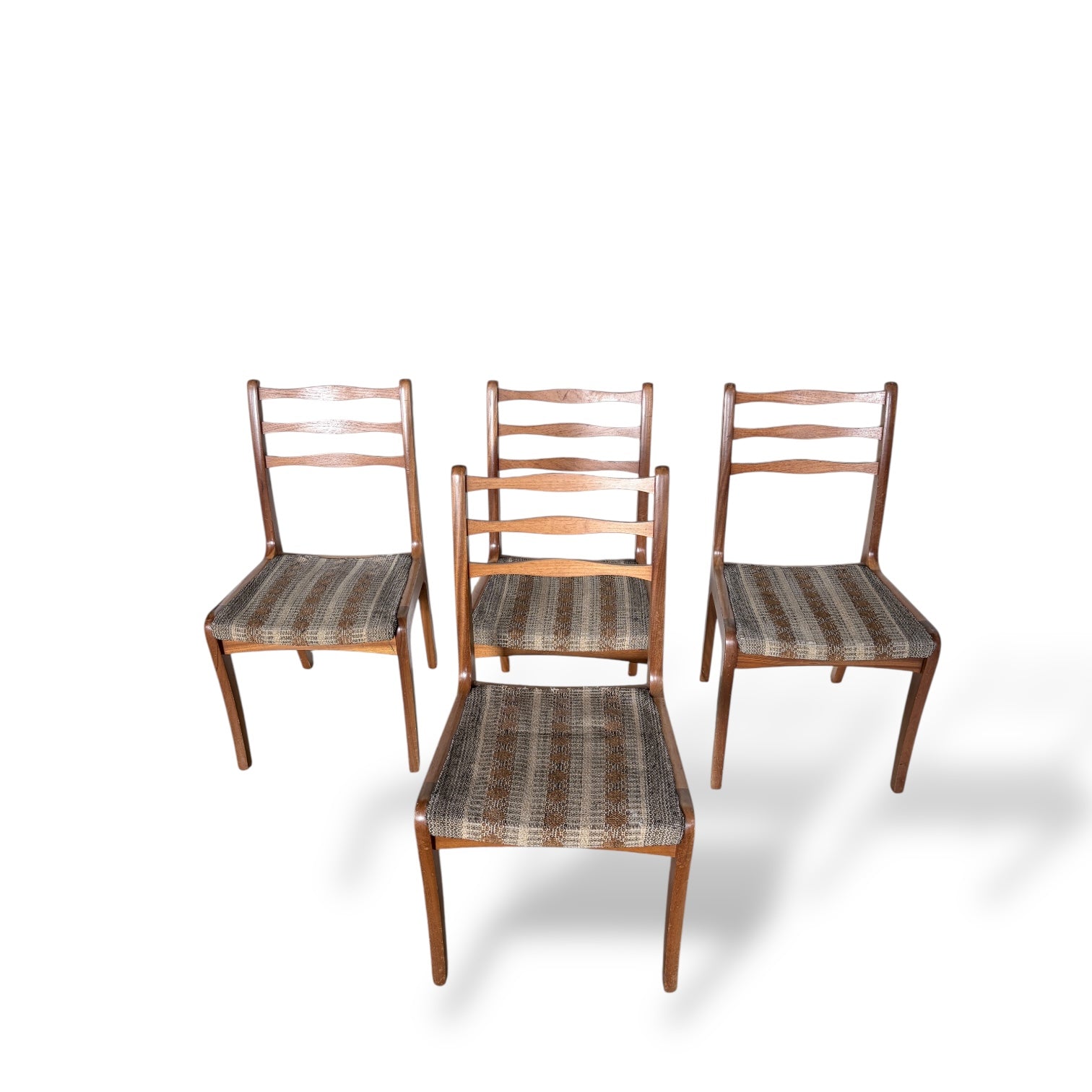 Vintage Nathan Set of Four Teak Dining Chairs — view 3