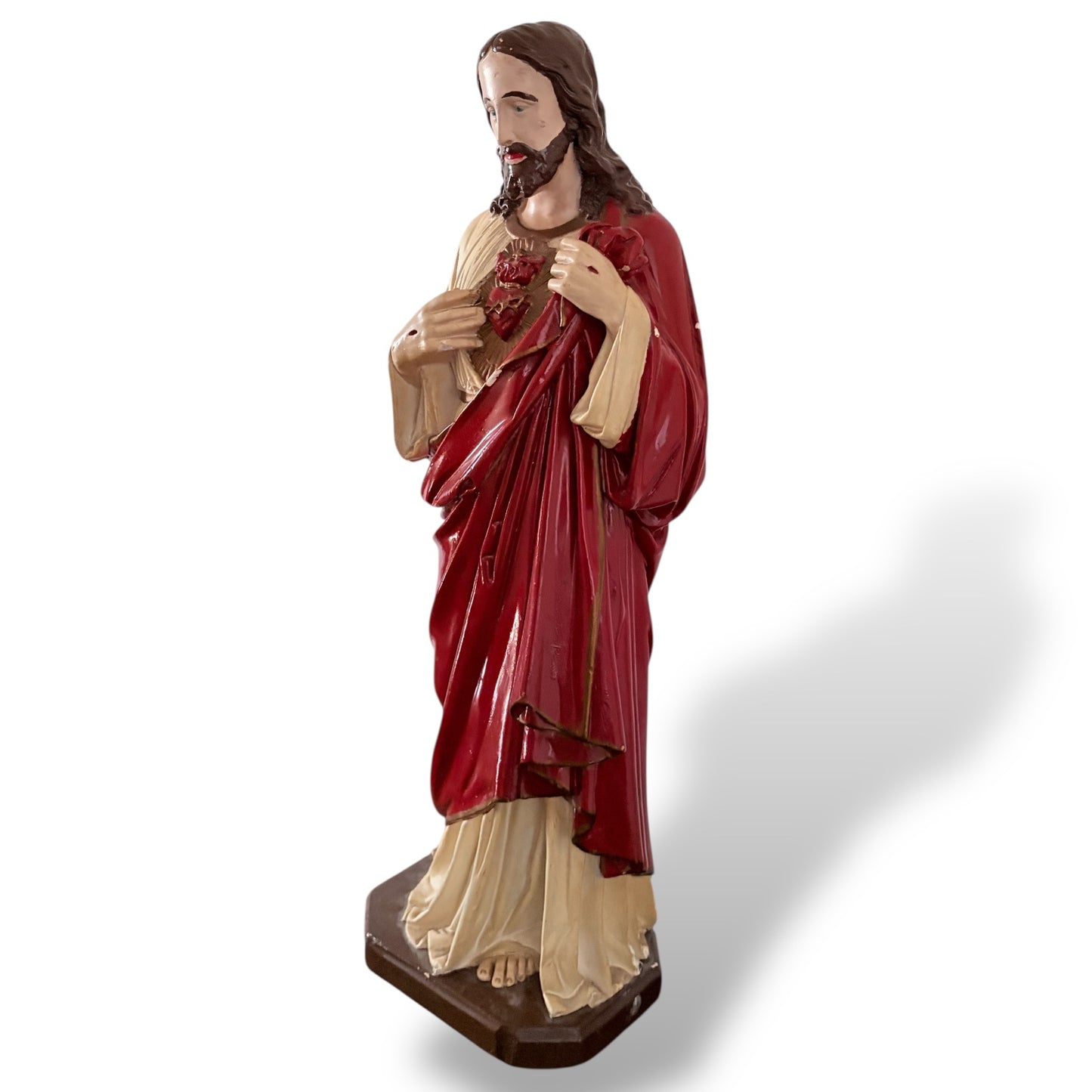 Antique Sacred Heart Jesus Statue – Alabaster