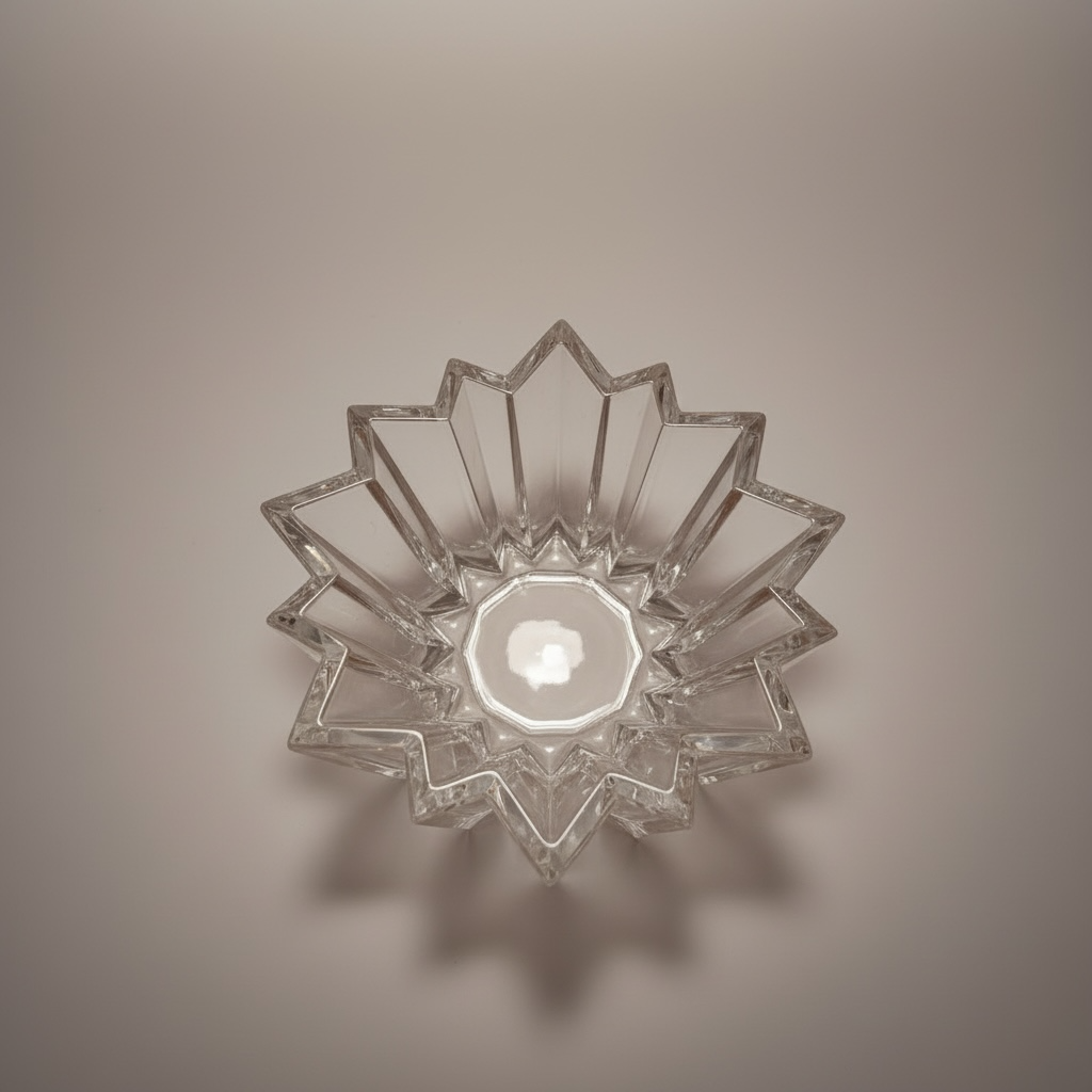 Mid Century Nachtmann Crystal Starburst Bowl – Cut Glass, Made in Germany