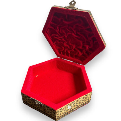 Vintage 1950s Persian Khatam Jewellery Box