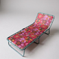 Vintage 1970s Folding Sun Lounger | Retro Floral Garden Chair | Space Age Outdoor Recliner | Boho Deck Chair with Psychedelic Print