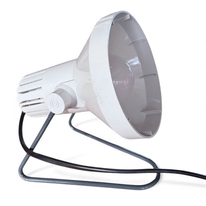 Mid Century Desk Lamp | Industrial Plastic Cone Light With Sculptural Accent