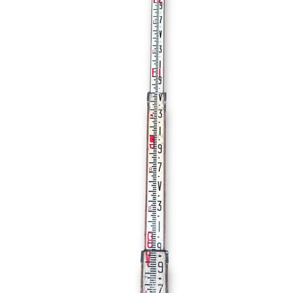Vintage 12ft Wooden Folding Measuring Stick | Surveyor’s Water Level Ruler | Antique Carpenter’s Tool | Engineering Hydrology Tool