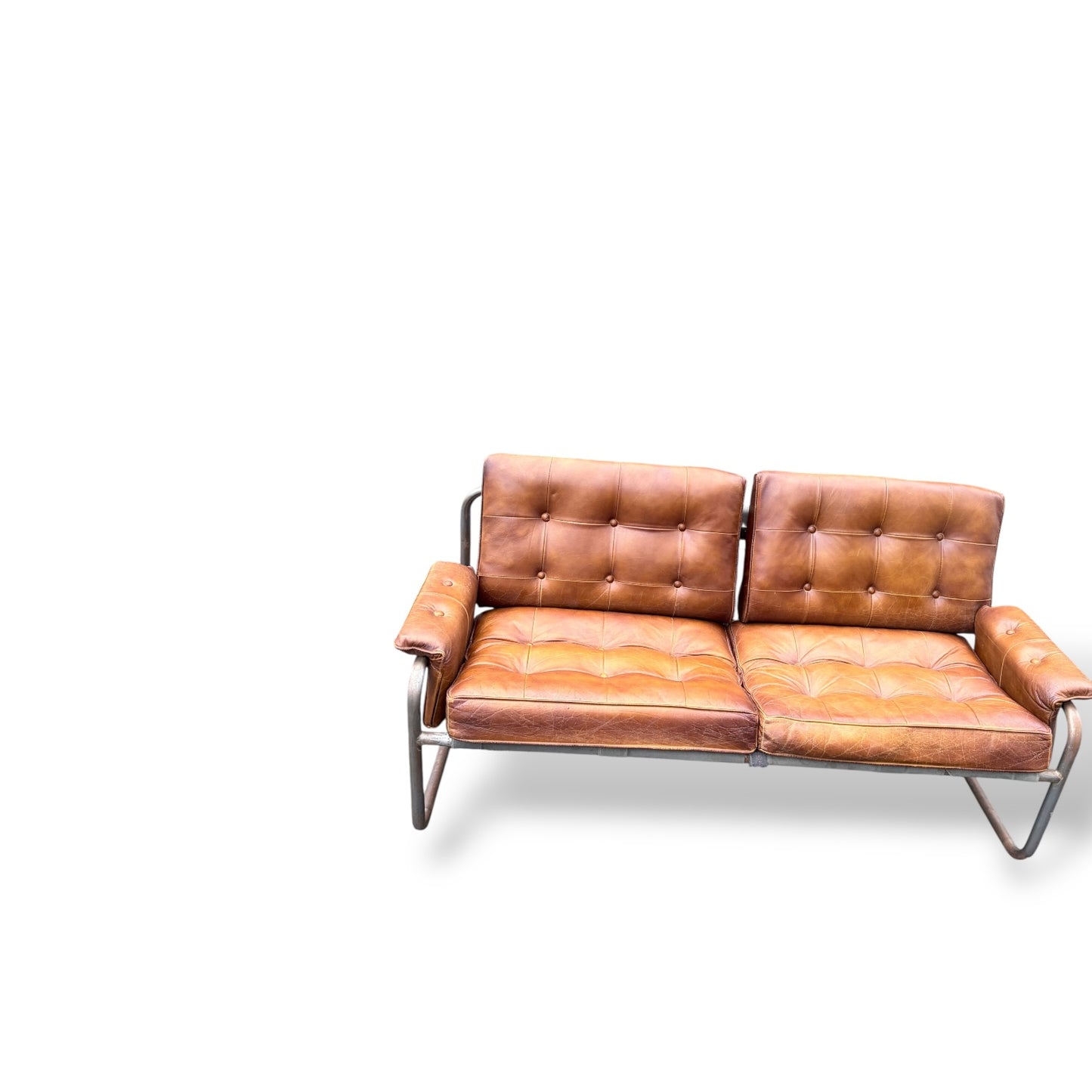 Vintage IKEA “Borkum” Leather Sofa – Pair By Johan Häggström, Sweden, 1970s