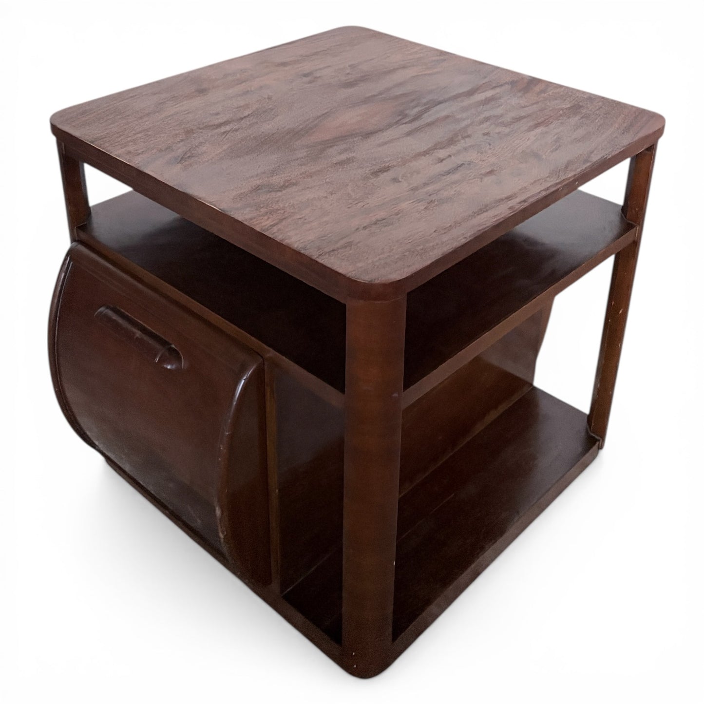 Art Deco Walnut Drinks Cabinet Metamorphic Trolley by Incorporall (CC41)