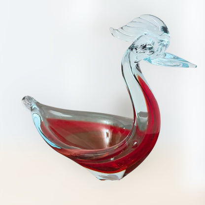 Mid-Century Murano Glass Swan Sculpture
