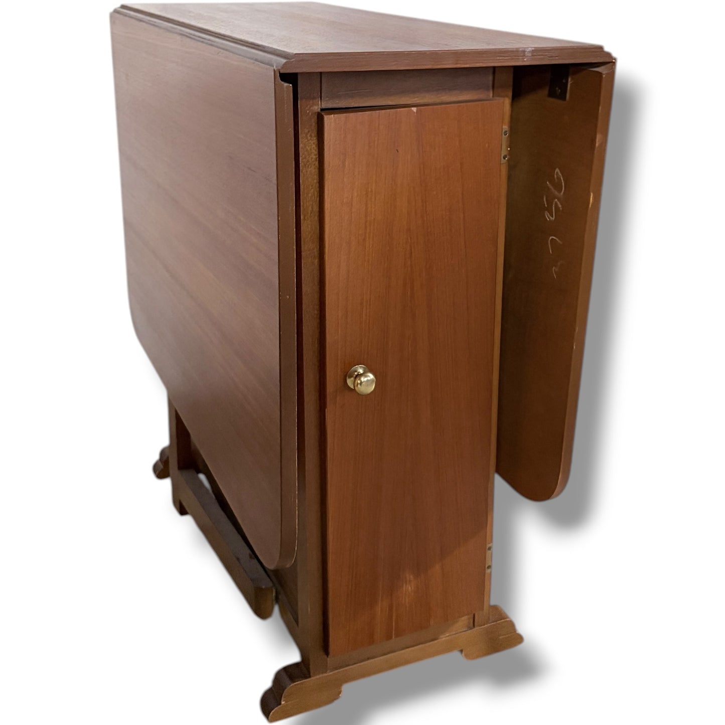 Mid-Century Dining Table - Drop-Leaf Extending Table with Built-In Storage