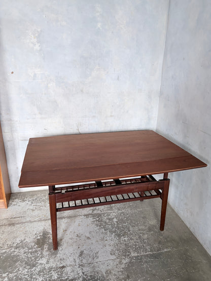 Mid Century Danish Metamorphic Elevator Dining / Coffee Table by Kai Kristiansen