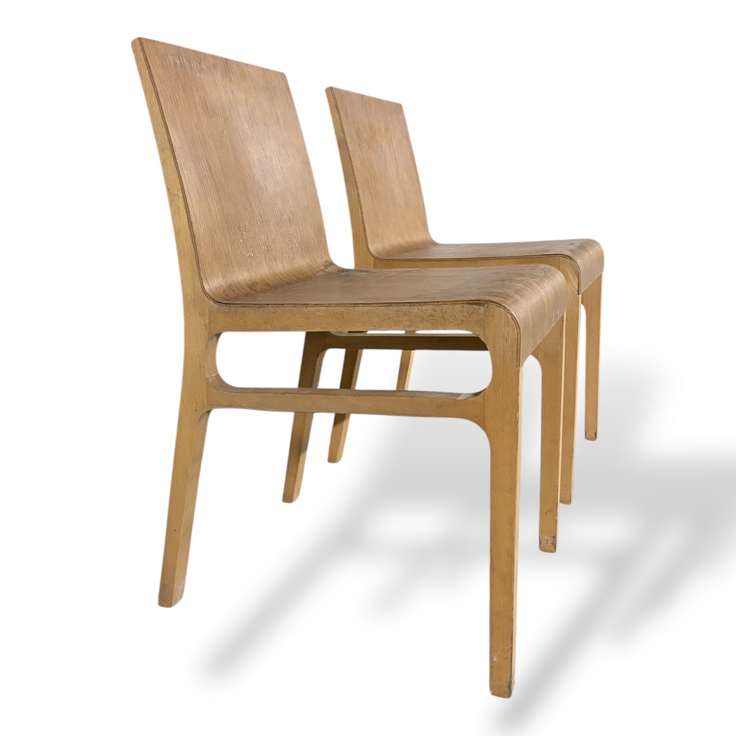 Vintage Pair of Bentwood Plywood Dining Chairs