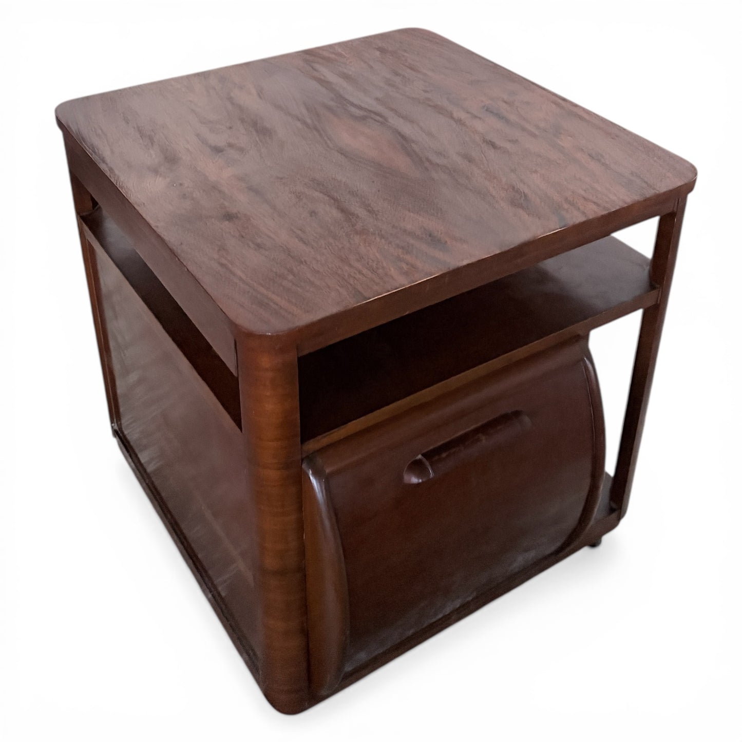 Art Deco Walnut Drinks Cabinet Metamorphic Trolley by Incorporall (CC41)
