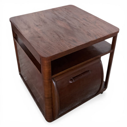 Art Deco Walnut Drinks Cabinet Metamorphic Trolley by Incorporall (CC41)