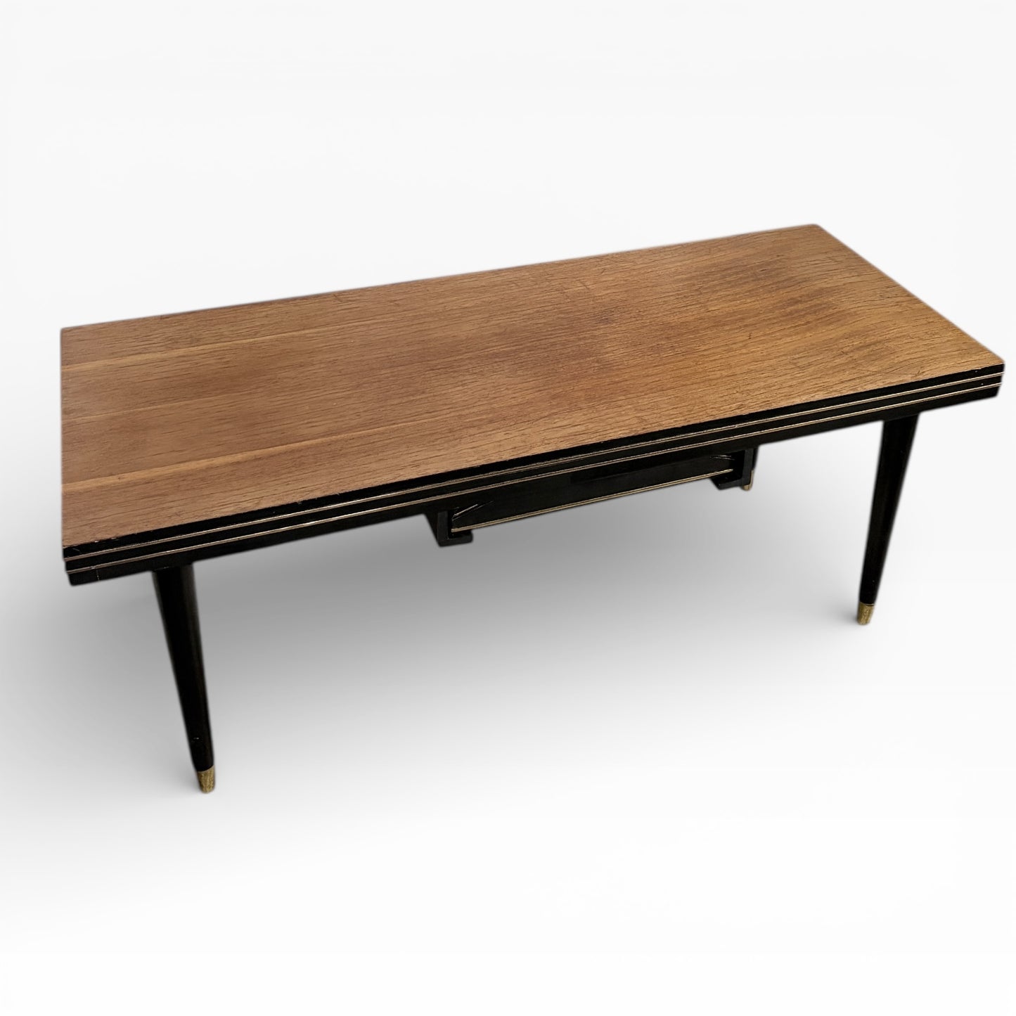 Vintage Space Age Coffee Table – Mid Century Retro Modern Low Profile Table with Removable Tray