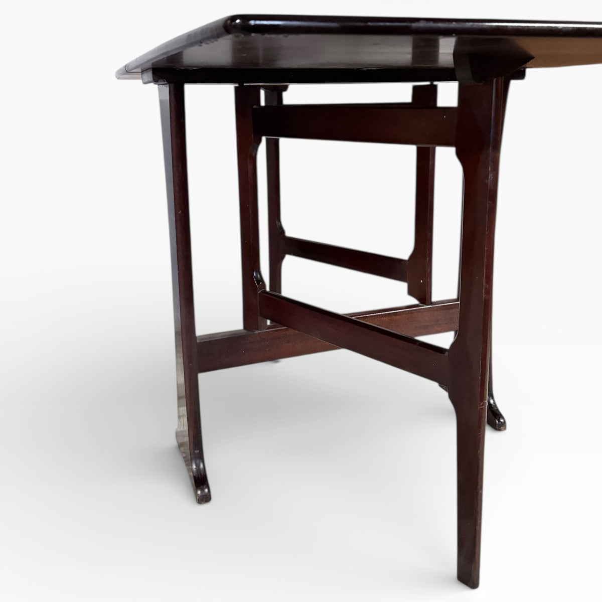 Mid-Century Legate Drop Leaf Dining Table | Compact Folding Wooden Table