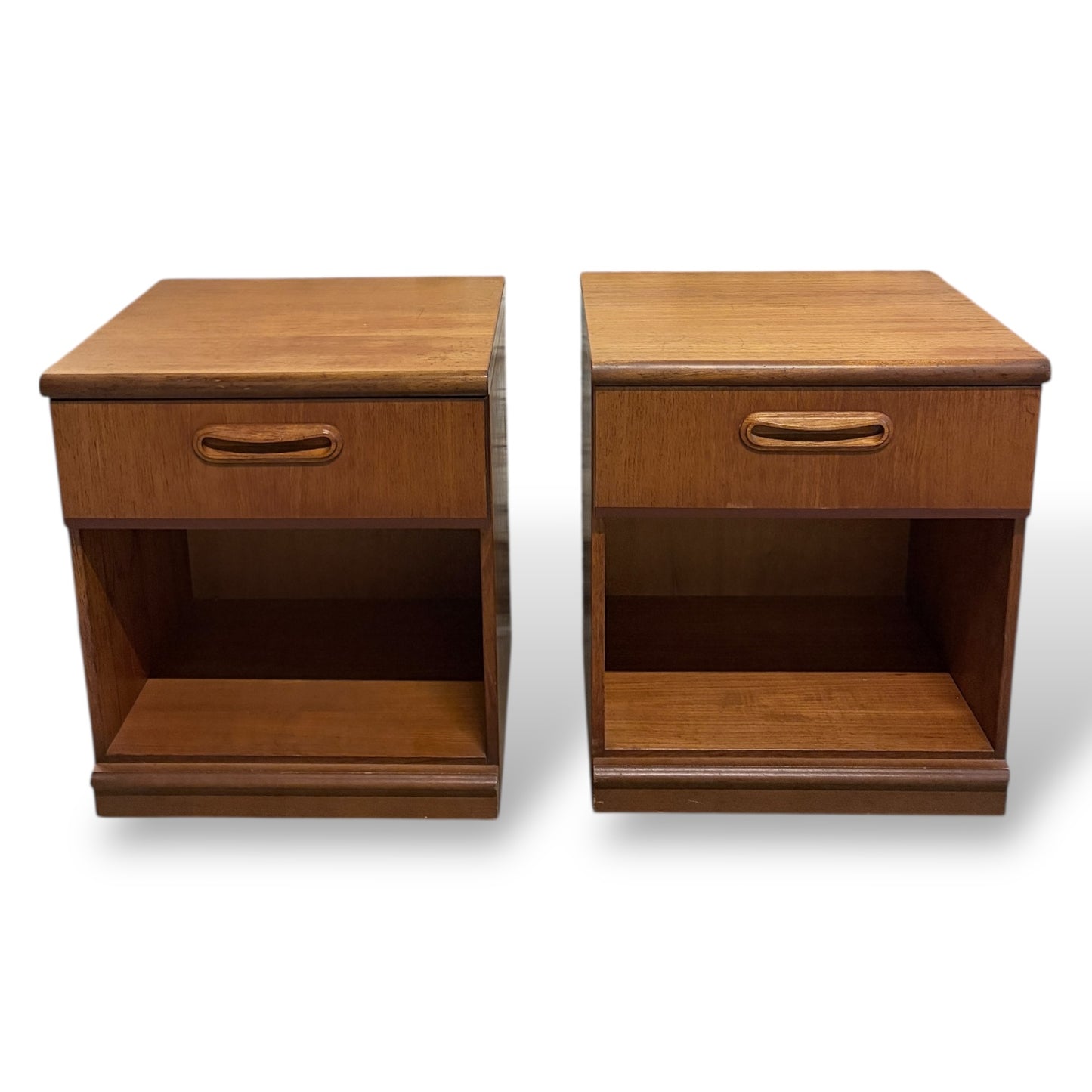 Mid-Century Meredew Teak Bedside Tables, Pair, c.1960s — view 2
