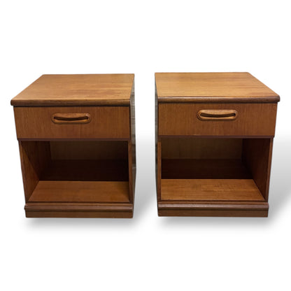 Mid-Century Meredew Teak Bedside Tables, Pair, c.1960s — view 2