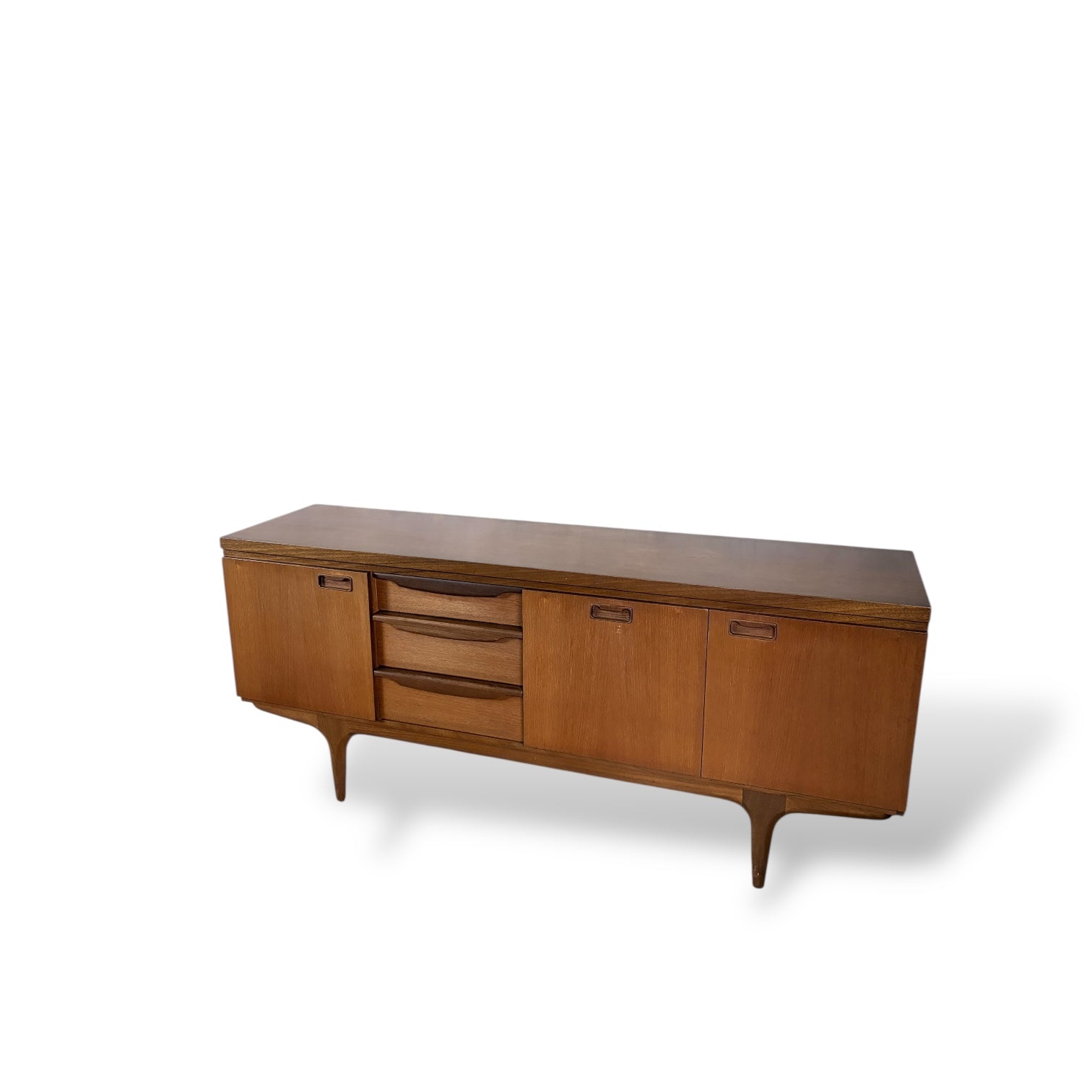 Mid Century Greaves & Thomas Teak Sideboard with Tapered Legs — view 4