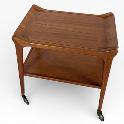 Mid Century Teak Bar Cart / Serving Trolley ‘The Glyder’ by Paragon Furniture, c.1960s