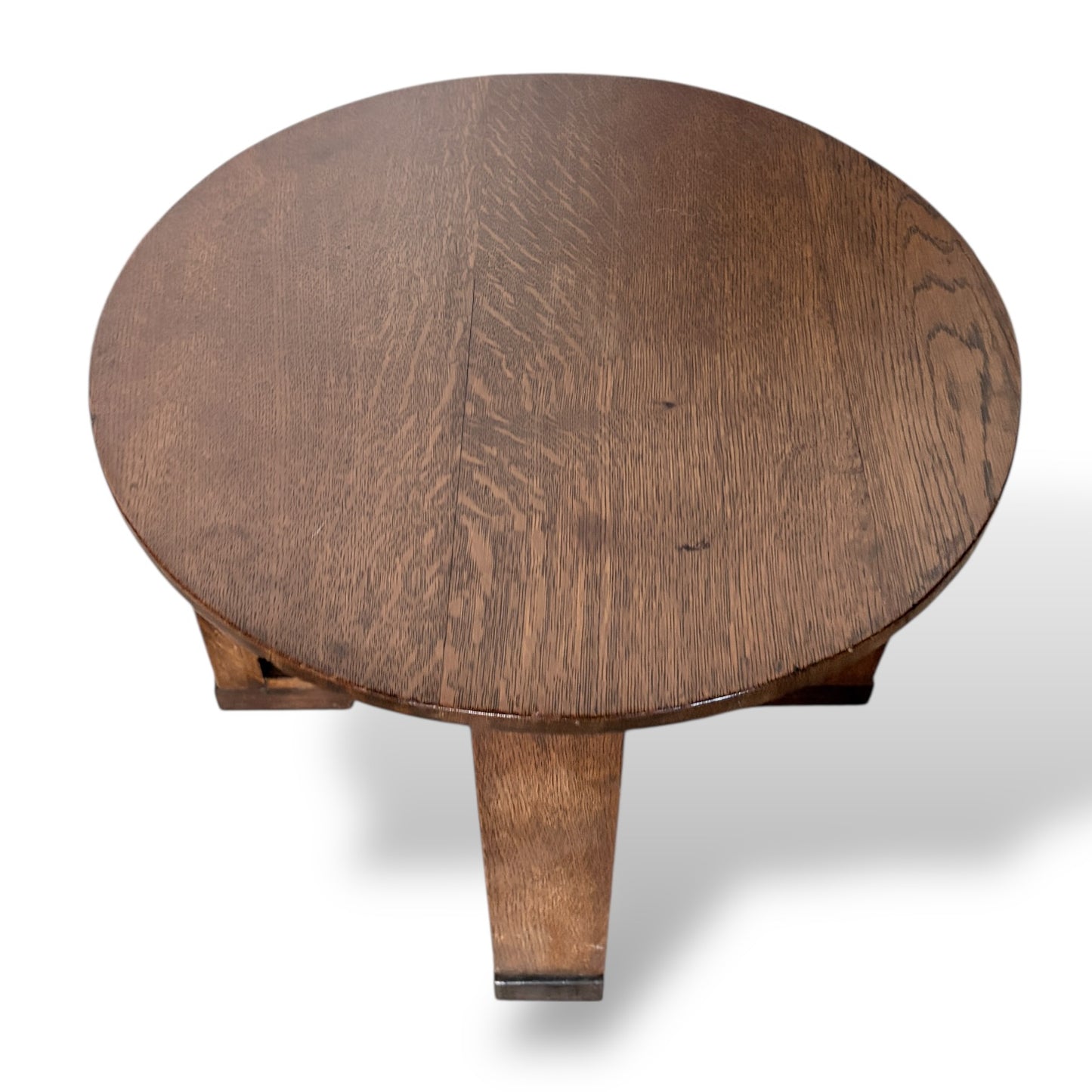 Arts & Crafts Oak Circular Low Table