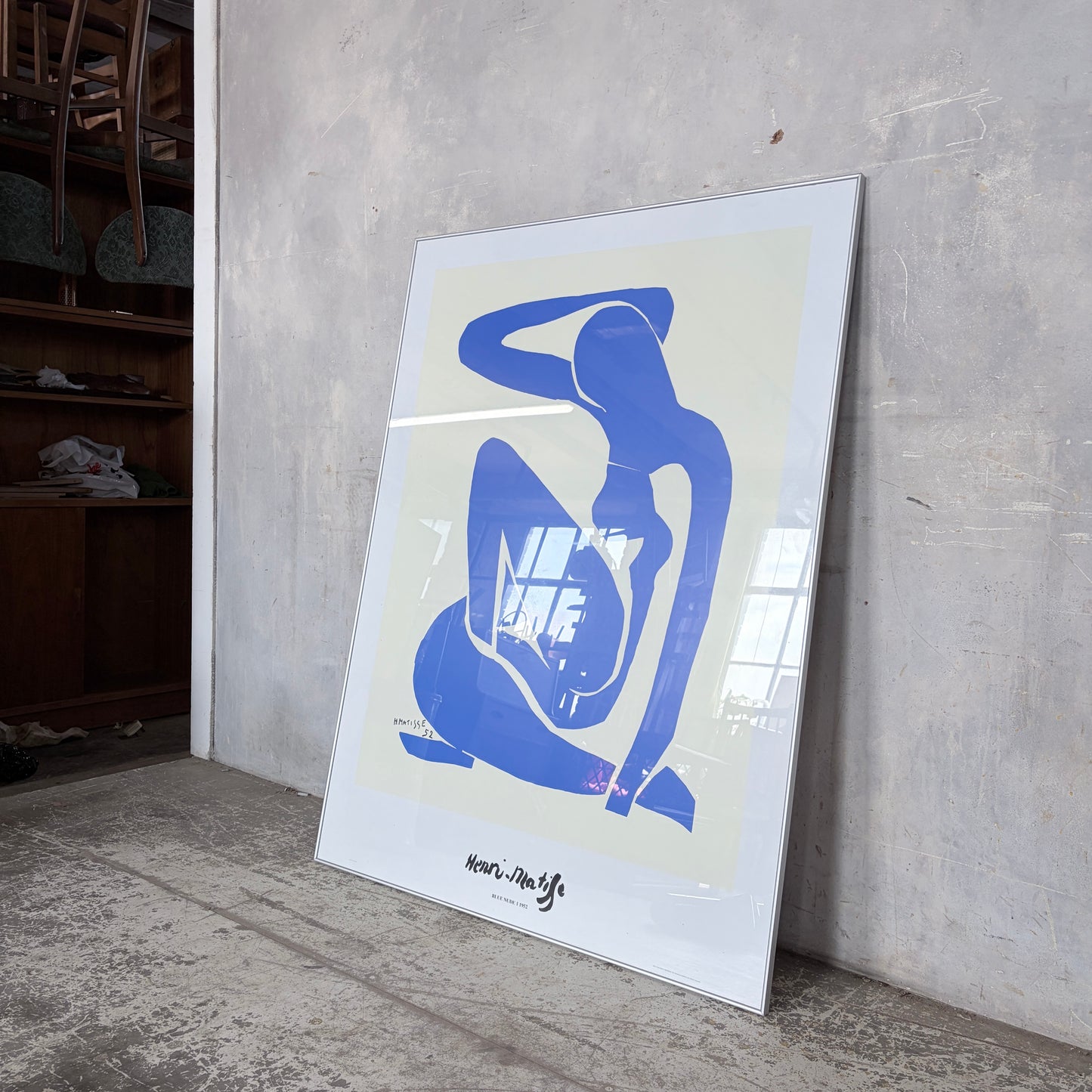 Henri Matisse Blue Nude II (1952) Framed Lithograph Print | Large Modernist Wall Art
