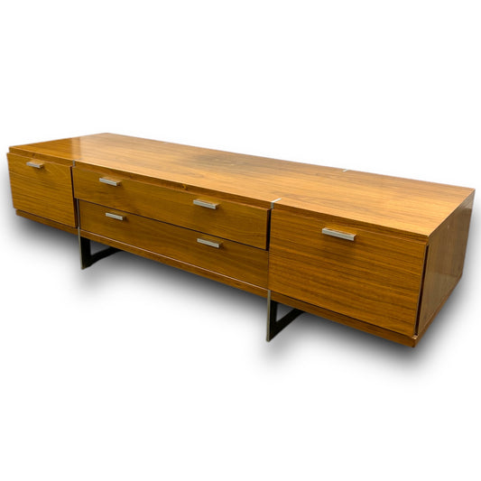 Mid Century Walnut and Chrome Sideboard