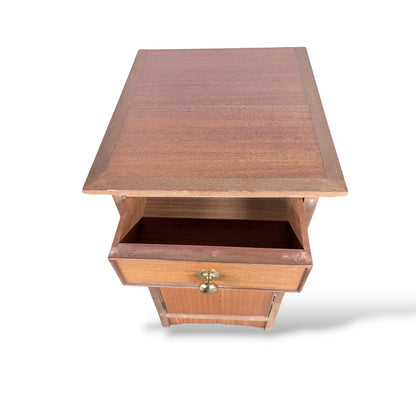 Pair of Vintage Mismatched Teak Bedside Cabinets