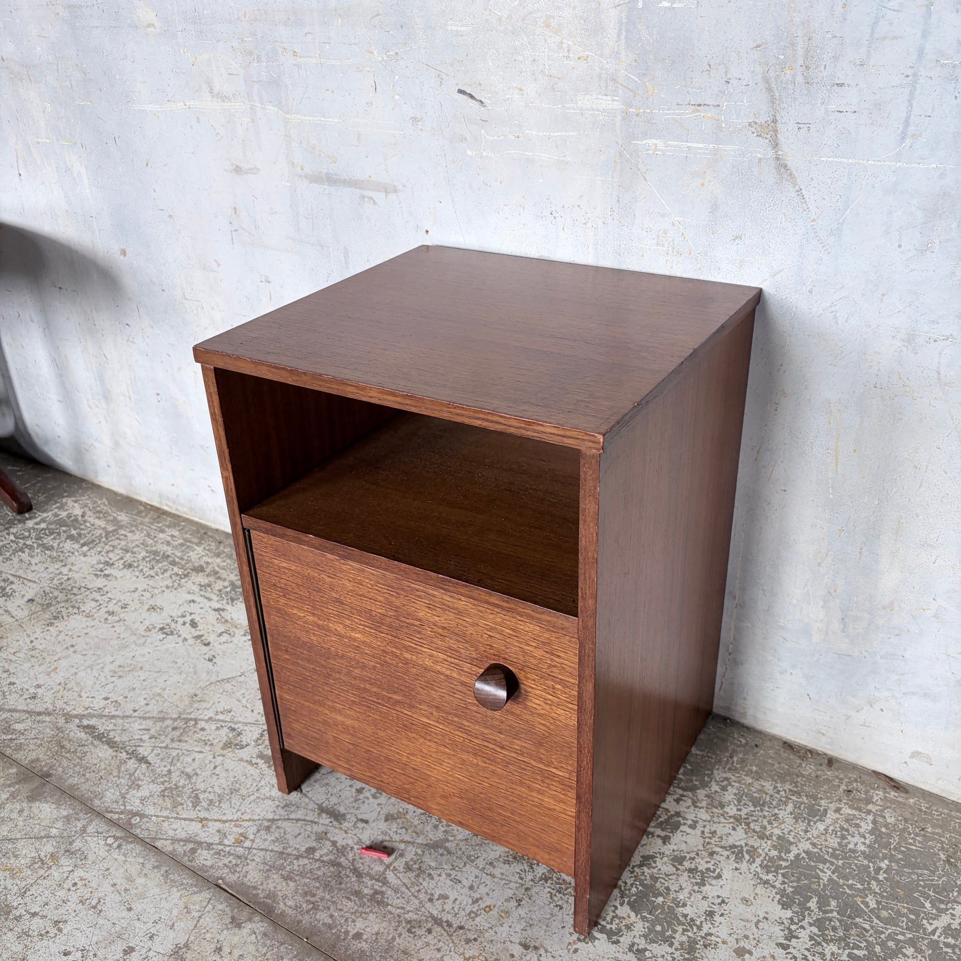 Mid Century Avalon Teak Bedside Cabinet | Scandinavian Style Vintage Nightstand