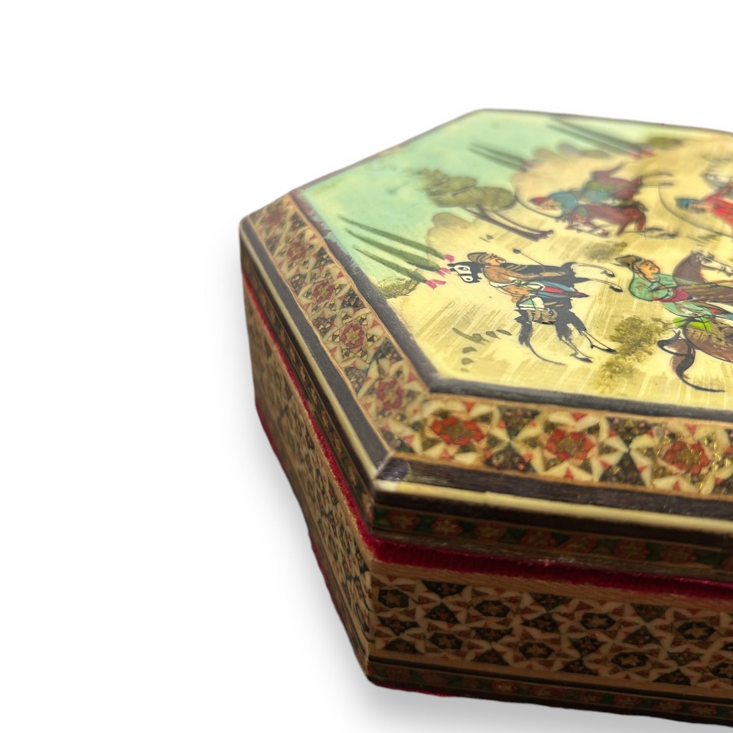 Vintage 1950s Persian Khatam Jewellery Box