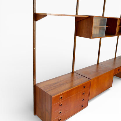 Danish Mid-Century Ladderax Wall Unit by Rud Thygesen & Johnny Sørensen for Hansen & Guldborg, 1960s