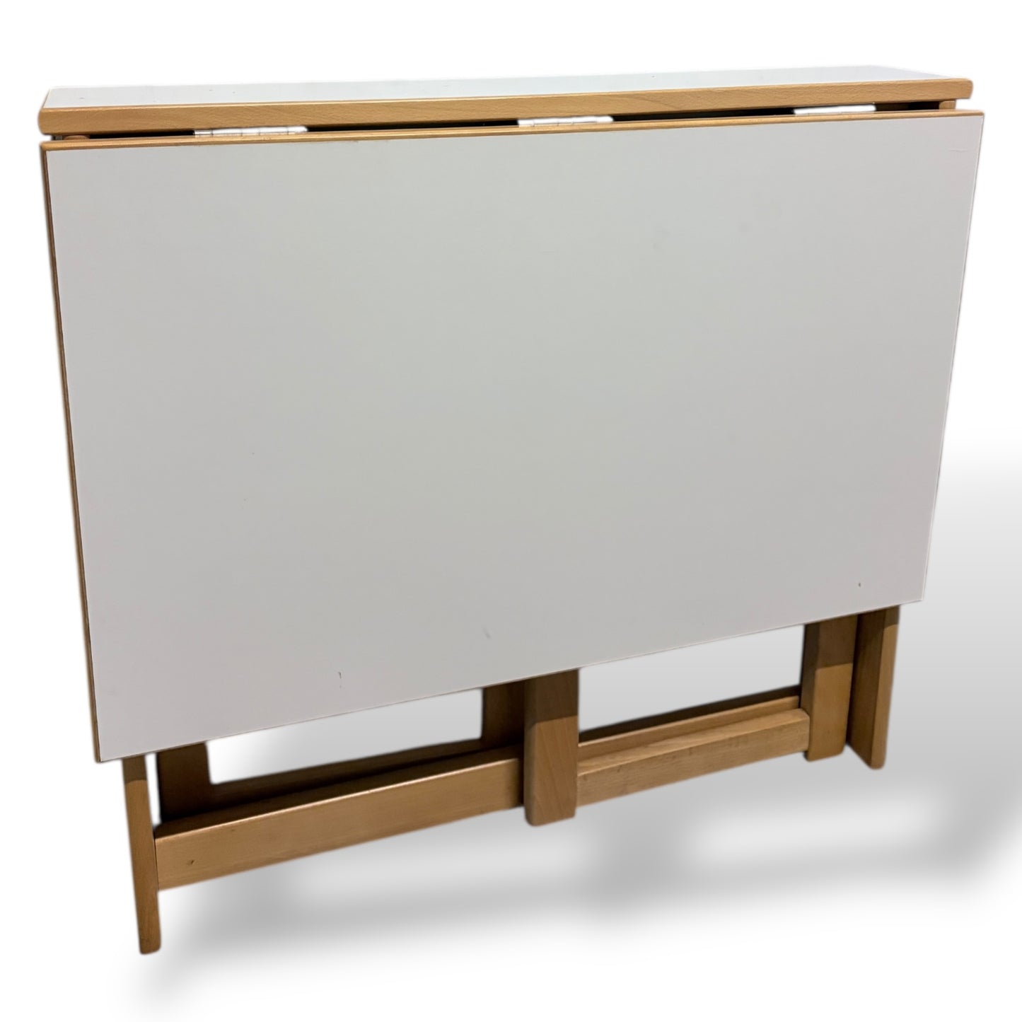 Mid Century Habitat Oak & White Formica Folding Dining Table, 1960s