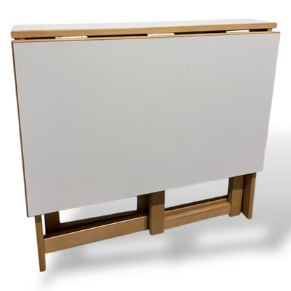 Mid Century Habitat Oak & White Formica Folding Dining Table, 1960s