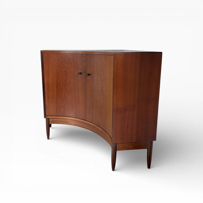 Mid-Century Greaves & Thomas Curved Front Corner Cabinet / Storage Unit — view 4