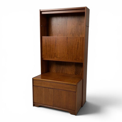 Mid Century William Lawrence Teak Drinks Cabinet Display Unit Bookcase Cocktail Bureau