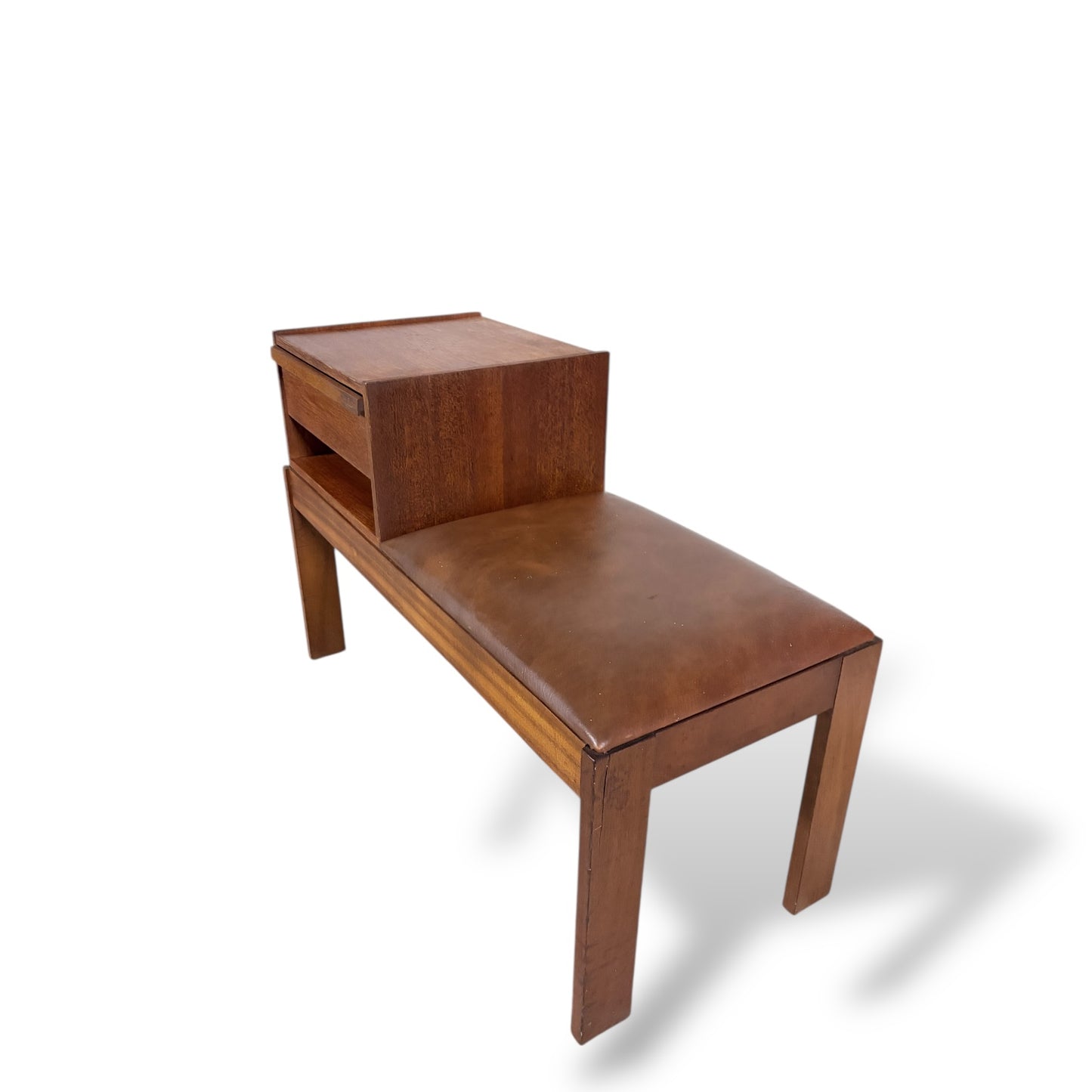 Mid Century Vintage Chippy Heath Telephone Table / Hall Bench