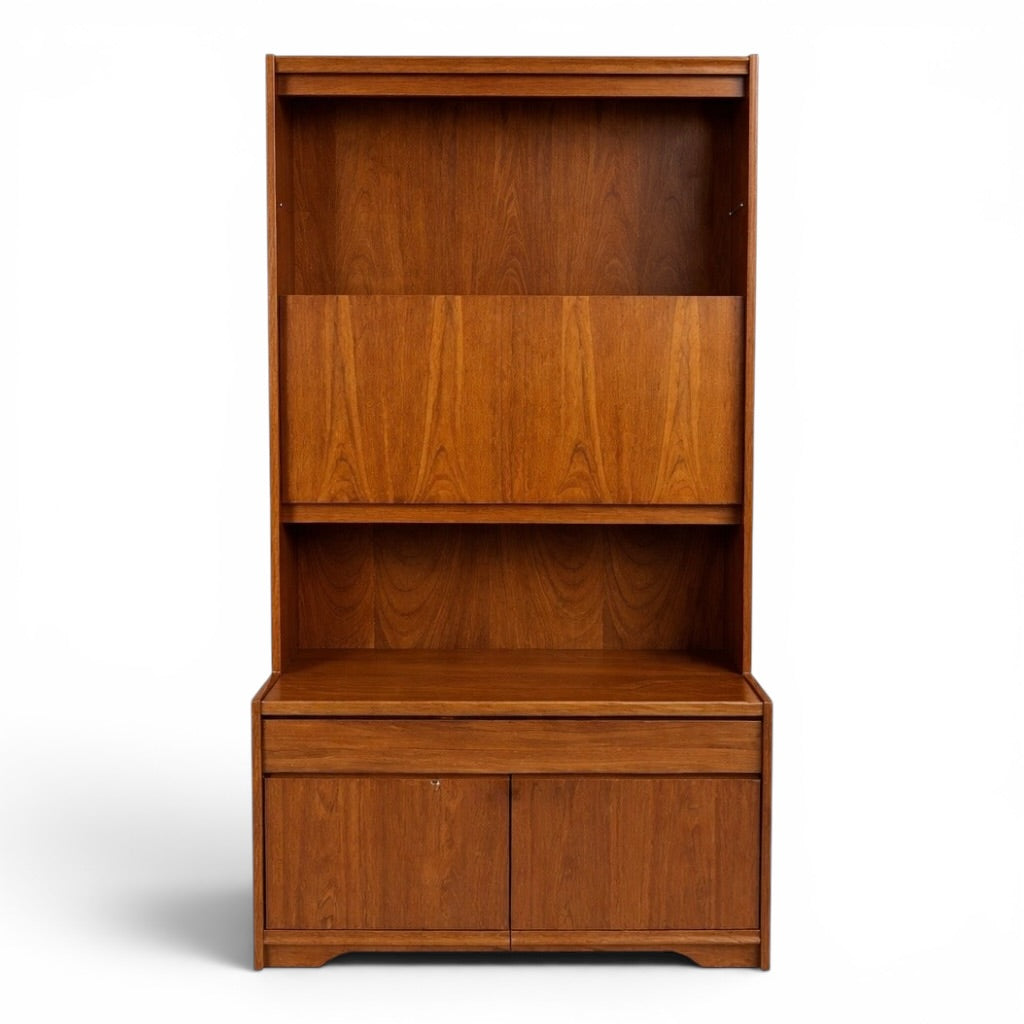 Mid Century William Lawrence Teak Drinks Cabinet Display Unit Bookcase Cocktail Bureau