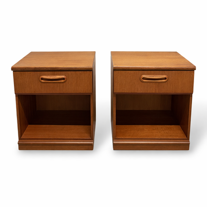 Mid-Century Meredew Teak Bedside Tables, Pair, c.1960s