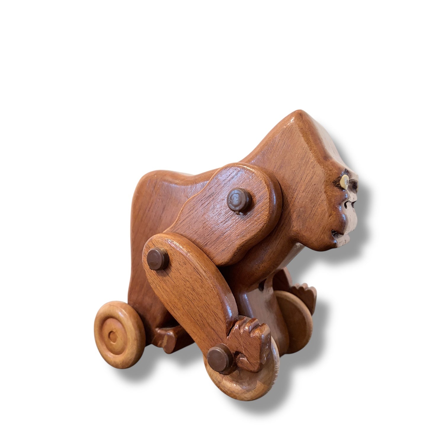 Mid Century Articulated Wooden Gorilla Toy Sculpture — view 7