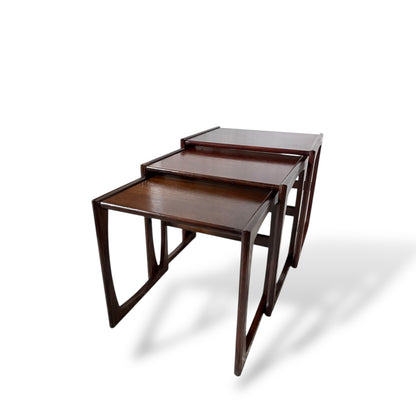 Mid Century Vintage G Plan Quadrille Nest of Tables Dark Wood — view 4