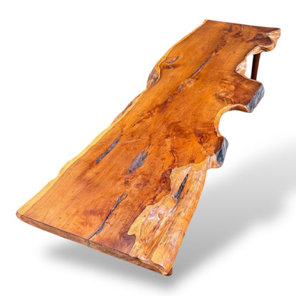 Reynolds of Ludlow Live Edge Yew Wood Coffee Table – Mid-Century — view 3