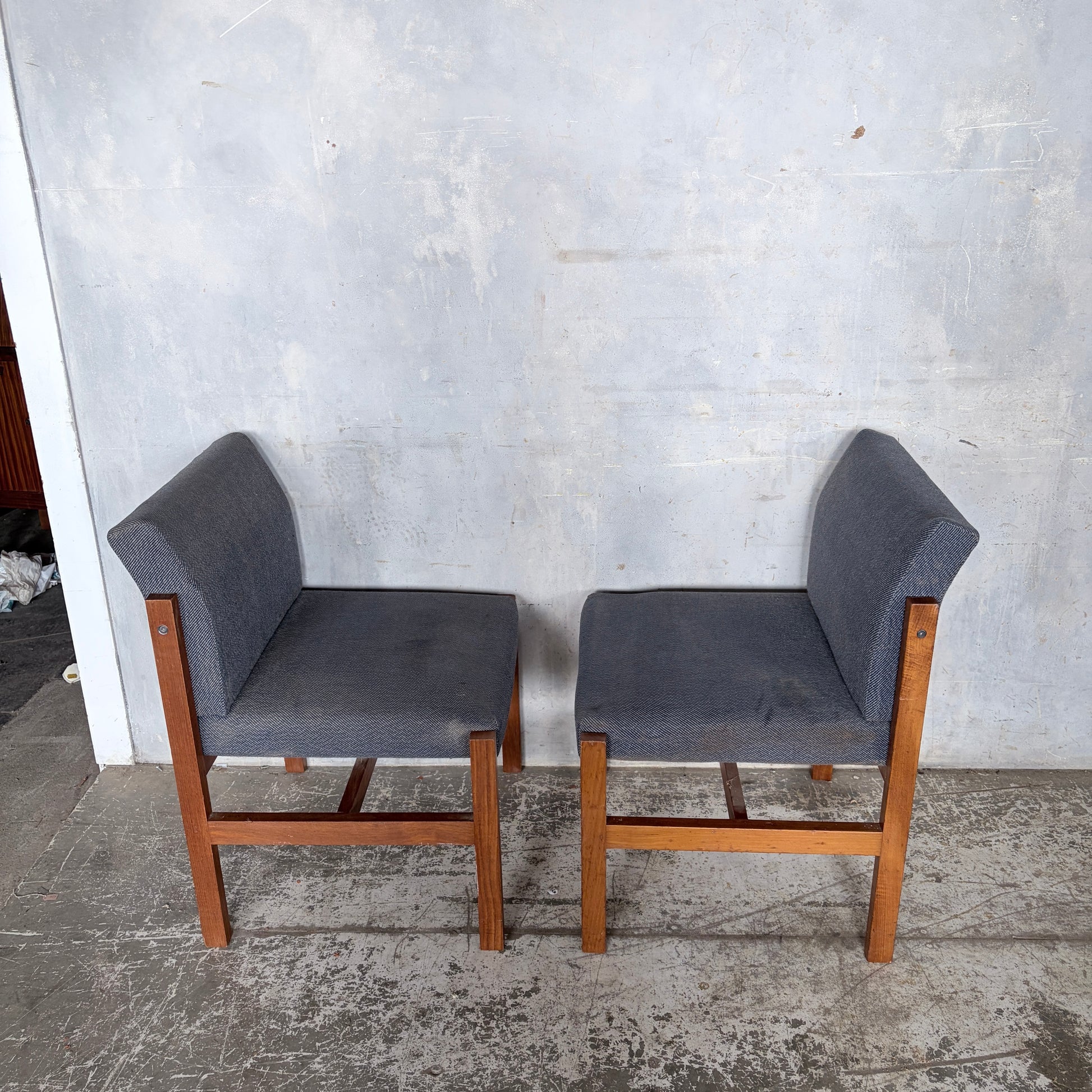 Pair of 1970s Brutalist Pine & Oak Lounge Chairs | Mid Century
