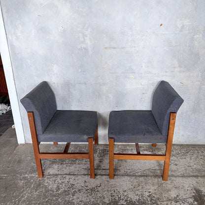 Pair of 1970s Brutalist Pine & Oak Lounge Chairs | Mid Century