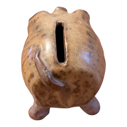 Vintage Studio Pottery Pig Money Bank – Handcrafted Ceramic Piggy Bank