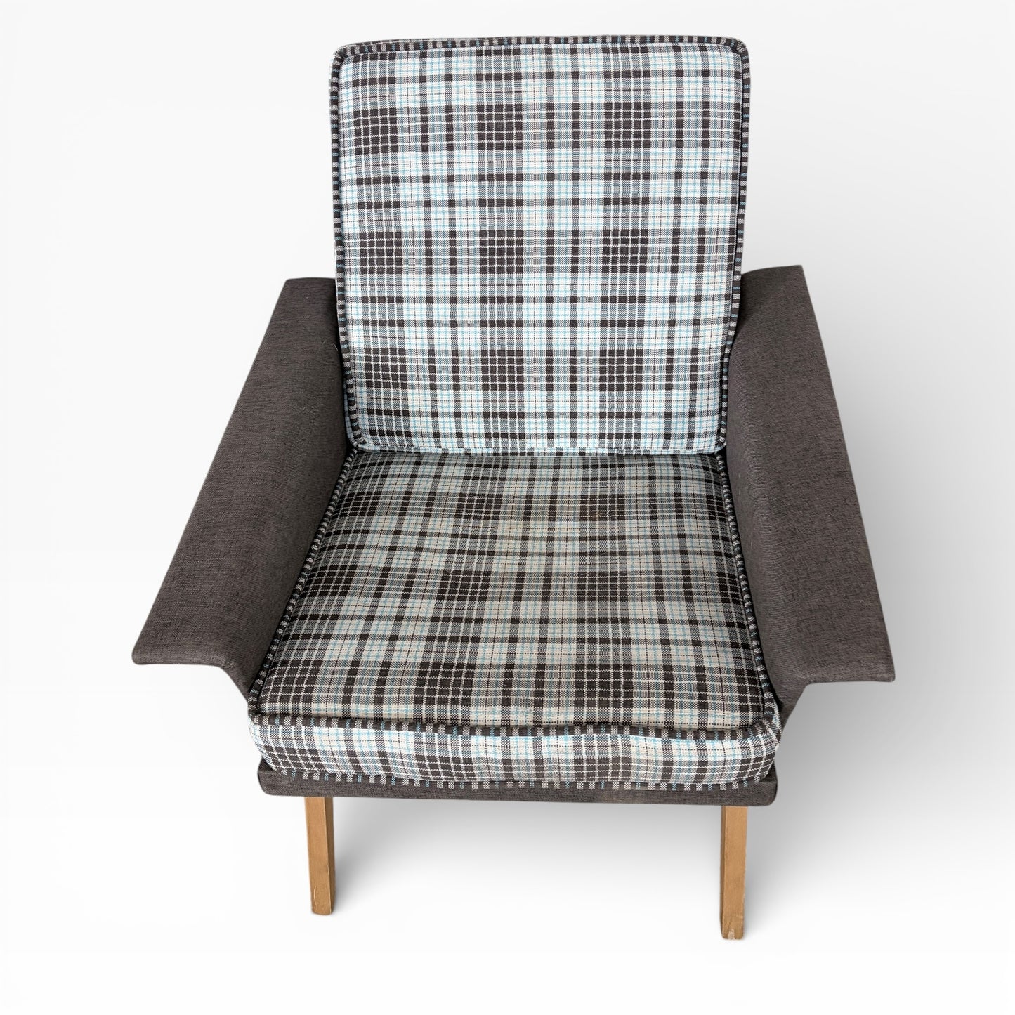 Mid-Century Swedish Plaid Armchair