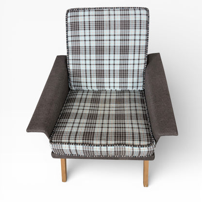 Mid-Century Swedish Plaid Armchair
