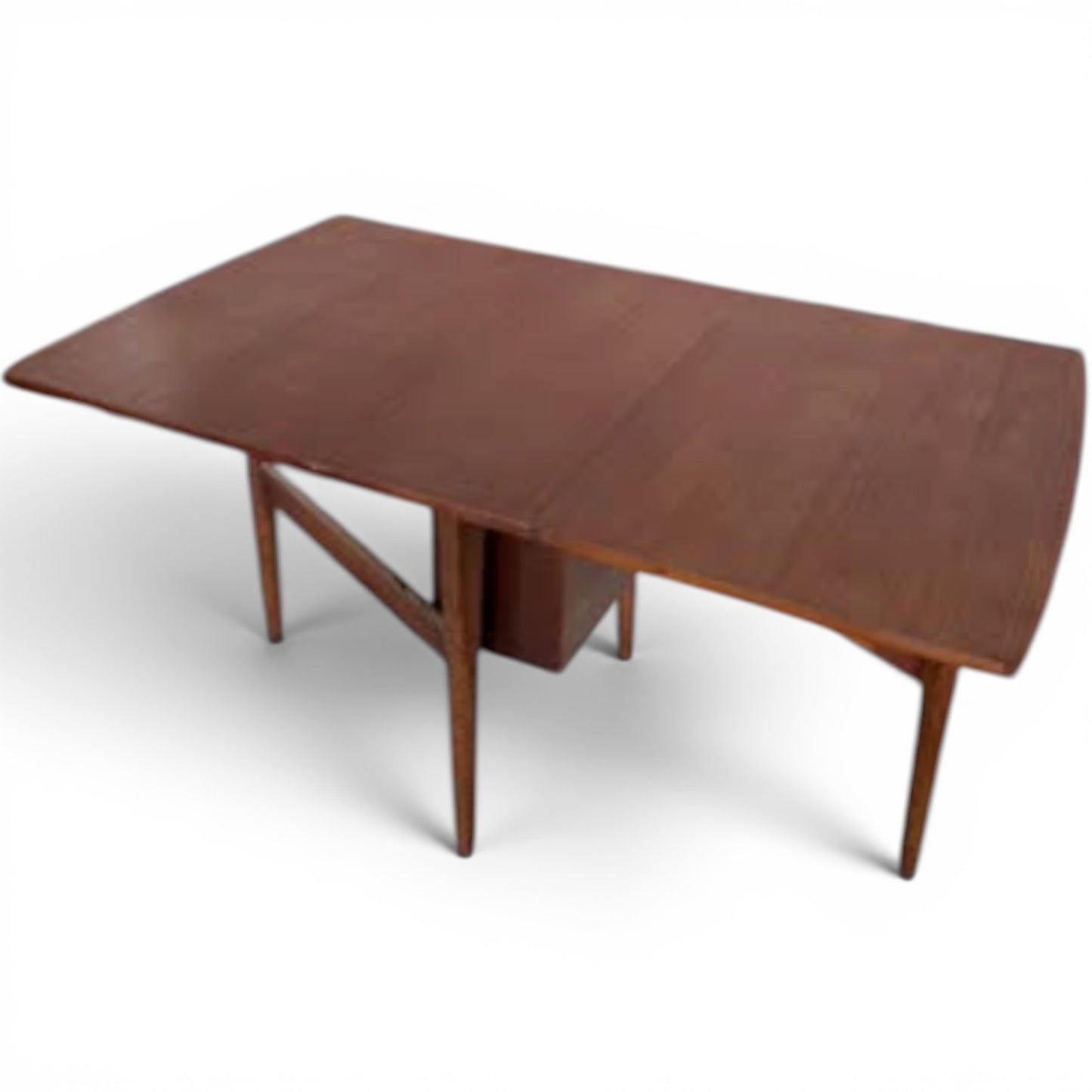 Mid Century EON Elliotts of Newbury Teak Drop Leaf Dining Table | Gate Leg Extending Kitchen Table