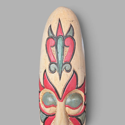 Vintage Indonesian Hand-Carved & Painted Tribal Figure Sculpture – Folk Art