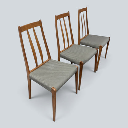 Mid Century Set of Four Danish Teak Dining Chairs by Dyrlund